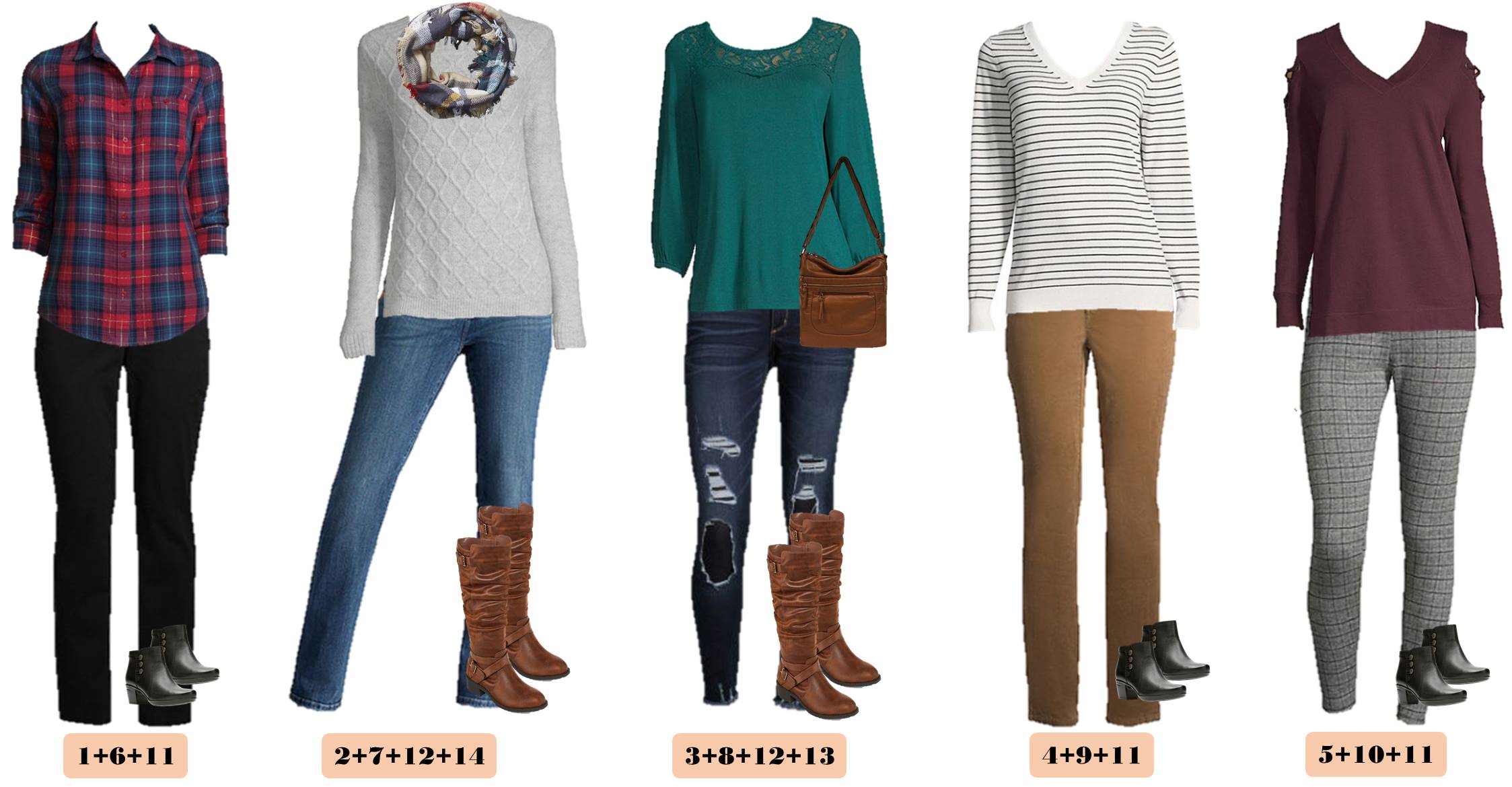 女性的秋季风格——打底裤、格纹和毛衣