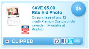 Rite aid日历照片5美元可打印优惠券