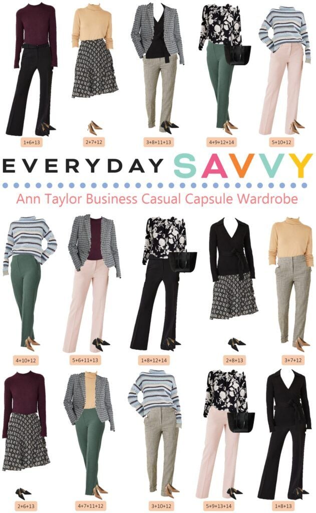 15个Ann Taylor商务休闲装创意胶囊衣橱