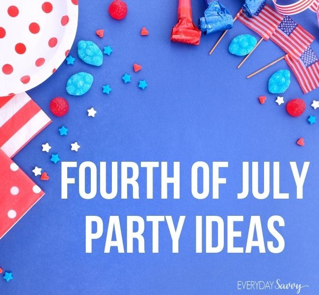 七月四分之一党的想法 - 美国国旗，糖果明星